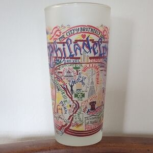 Catstudio PHILADELPHIA (Liberty Bell, Ben Franklin, Cheesesteak) Frosted Glass